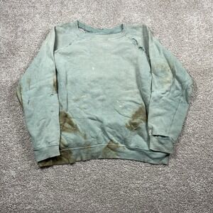 True Vintage 1950s Raglan Sweatshirt Thermal Lined Mint Green Faded‎ Distressed